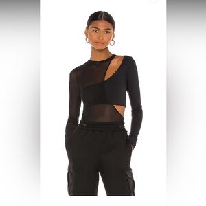 OW Kari bodysuit in black caviar NWT